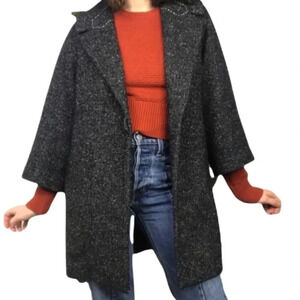 Cabi Navy Charcoal Wool Tweed Pea Coat. XS